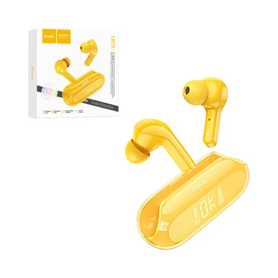 Hoco True Wireless Earbuds EW39 Bright Bluetooth Yellow